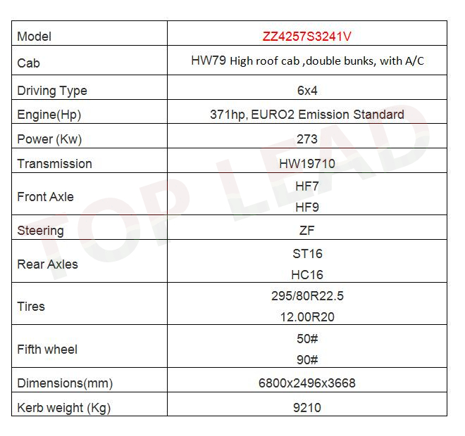 Sinotruk Howo A7拖拉机卡车